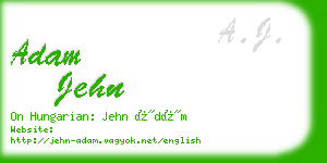 adam jehn business card